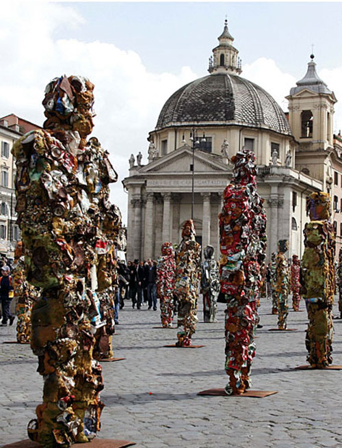 'Trash People Sculptures'